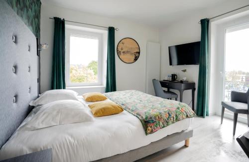 Chambre double, vue sur le jardin