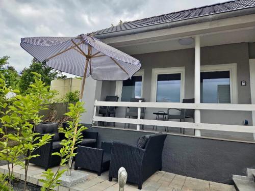 Viesnīcas āriene, Ferienhäuschen mit Wellnessbereich (Ferienhauschen mit Wellnessbereich) in Obermarsberg
