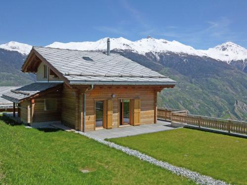 Brightly Lit Chalet in Mountains in Heremence