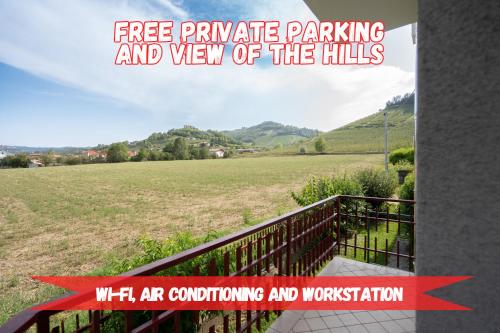 Private Parking, with a View of the Alba Hills
