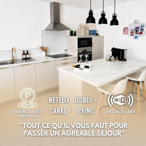Loustalot - Appartement lumineux 3 chambres - Parking Gratuit