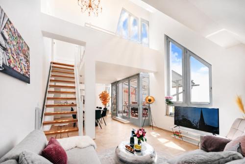 Luxury Penthouse for 8 - Center - Parking - Therme 8 min - Airport 15 min – khách sạn tại Erding