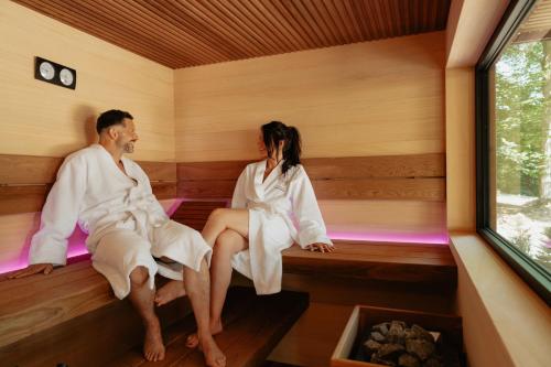 Sauna, Château du Pont d'Oye (Chateau du Pont d'Oye) in Durbija