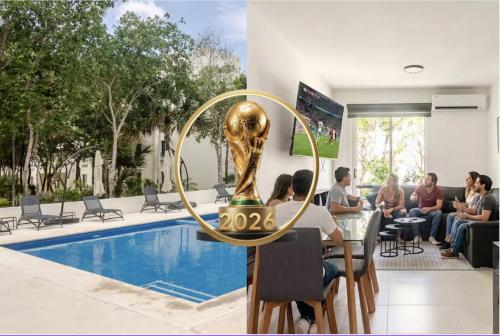 Spacious 3-BR - Pool & Padel Tennis - Playa del Carmen