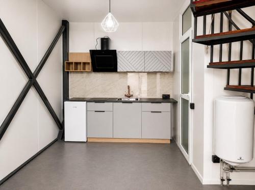 ห้องครัว, Silveroks Sea Apartments in ชอร์โนมอร์สค์