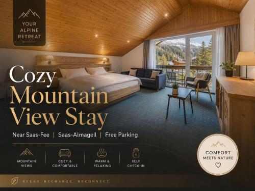 Mountain View Suite near Saas-Fee Self Check-in