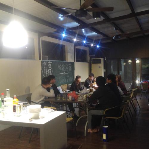 Shared lounge/TV area, Song Youf Hostel in Zhongpu Township