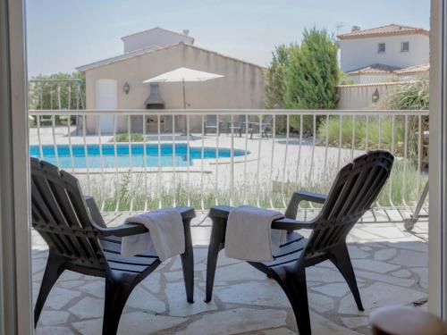 Balkons/terase, Domaine Oliveraie 10 in Aigne