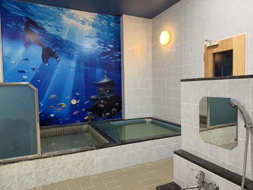 Hot spring bath, Capsule Inn Kinshicho near Renko-ji Temple Koto