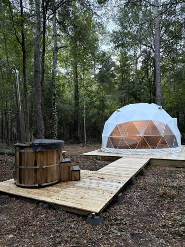 Dome Tent Retreat with Private Wood-Fired Hot Tub in Branchville, South Carolina