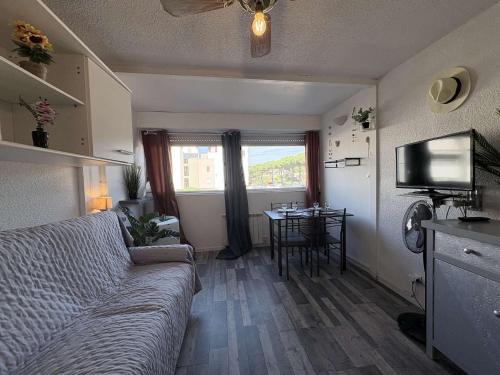 Studio plage du Grazel avec parking privé - GN590-002