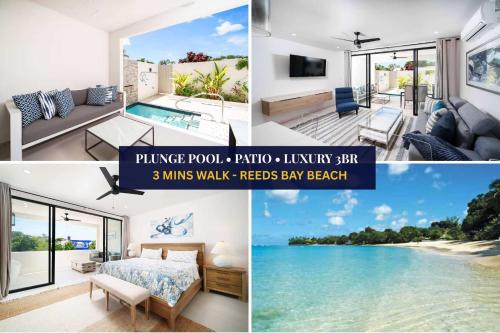 Elegant 3BR Pool Villa Beach 5min Holetown – khách sạn tại Mullins
