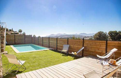 Villa Cannes Hills sea view pool 6 to 8 pers