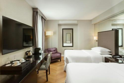 Zimmer mit 2 einzelbetten, executive, stadtblick