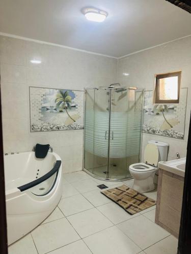 حمام, Private Airport Pool Villa Queen Alia Airport in القسطل