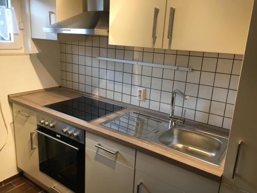 廚房, Ferienhaus Stausee Bitburg in 濱湖比爾斯多夫