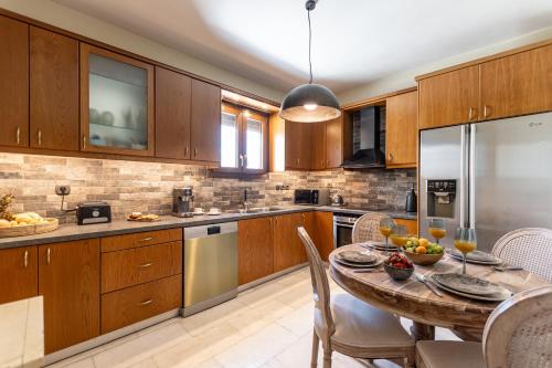 Kitchen, Mythodea Luxury Villa Ι Sunset Horizon & Jacuzzi in Agkidia