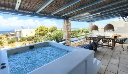 Island Magic - Seaview Villa with Jacuzzi Pool, Ambelas