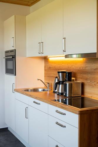 virtuve, Ferienwohnung Arnika in Friedrichshöhe direkt am Rennsteig (Ferienwohnung Arnika in Friedrichshohe direkt am Rennsteig) in Sachsenbrunn
