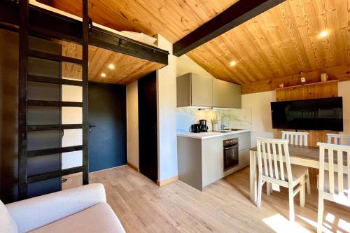 Studio avec balcon et vue proche des pistes