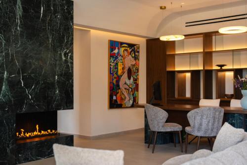Lobby, Aetheria Boutique Hotel & Spa in Markópoulo