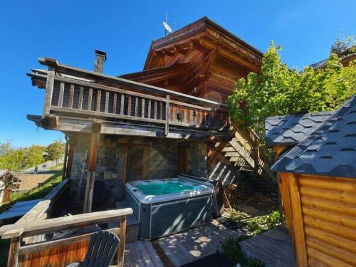 Prestigious 18 Person Chalet with Pool and Jacuzzi