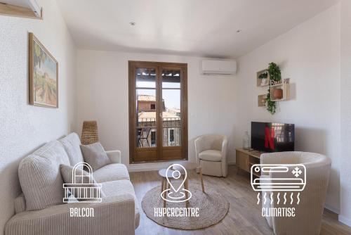 Suite La Vigne - T3 Climatisé avec Balcon Hypercentre