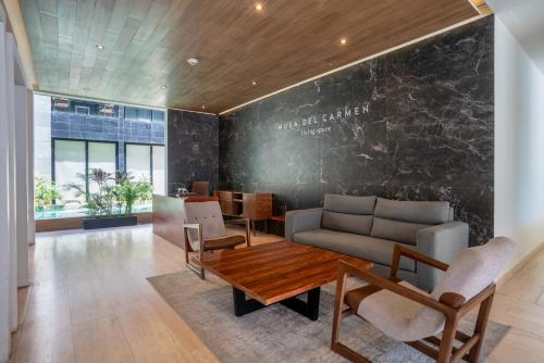 大堂, Musa Del Carmen, Centric Apt with Rooftop, Pool, Hot tub, Gym in 卡門海灘