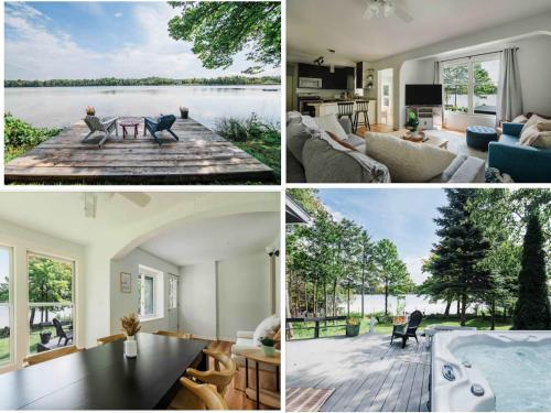 Lakefront Luxe Hideaway with Hot tub in Hayes Township