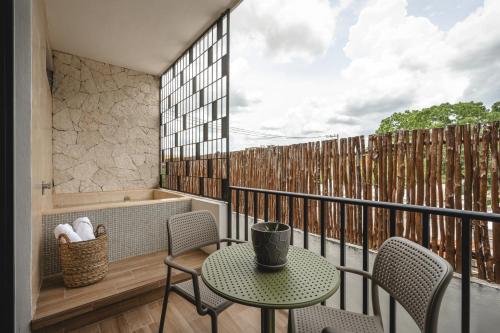 Erkély/terasz, Suites con piscina privada - Penca Suites Valladolid in Sta Lucia