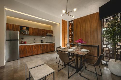 Konyha, Suites con piscina privada - Penca Suites Valladolid in Sta Lucia