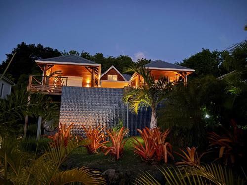Vista/Panorama, Villas Bleu Malendure luxueuses 4 étoiles - vue mer - face à la réserve Cousteau - jardin tropical (Villas Bleu Malendure luxueuses 4 etoiles - vue mer - face a la reserve Cousteau - jardin tropical) in Bouillante