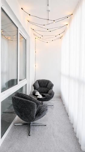 Balkong/terasse, Riverview apartment in the Riviera in Mykolajiv