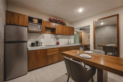 Konyha, Suite Deluxe con piscina privada en Valladolid - Penca Leonor 11 in Sta Lucia