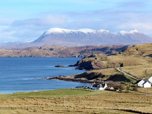 A szálláshely kívülről, Eagle Cottage in Clachtoll