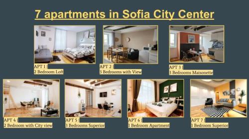 Artiesta - 7 apartments in Sofia City Center Room Type - Three-Bedroom Apartment with View
