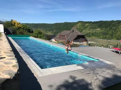 Moselblick am Waldrand in Traben-Trarbach, Deutschland
