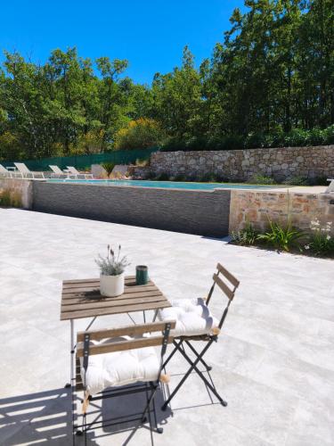 Erkély/terasz, Villa Maluan, Maison d'hôtes, nature et calme au Pays de Fayence (Villa Maluan, Maison d'hotes, nature et calme au Pays de Fayence) in Andon (Provence-Alpes-Cote d'Azur)