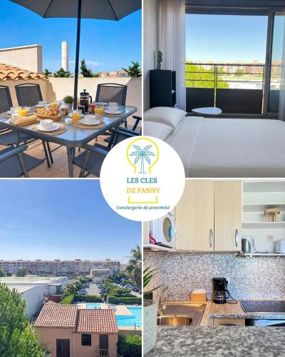 Studio Le Soleil terrasse, wifi, clim, piscine