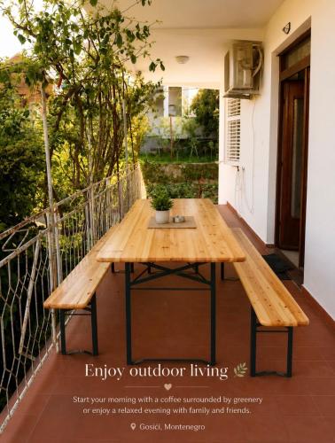 Balcony/terrace, Renovated Two bedroom house in charming Gosici next to Tivat in Gošići