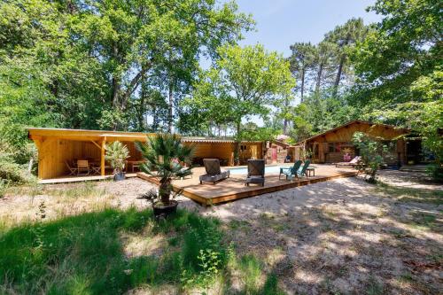 Cap Ferret Villa Grand Chalet Bois gîte à louer Forêt Domaniale de Lège et Garonne