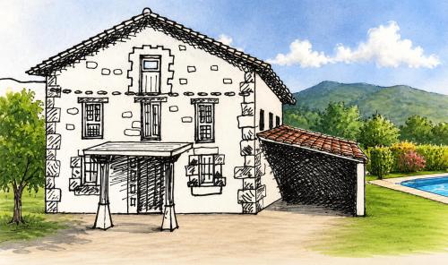 Viesnīcas āriene, Agroturismo Gure Naia in Concha