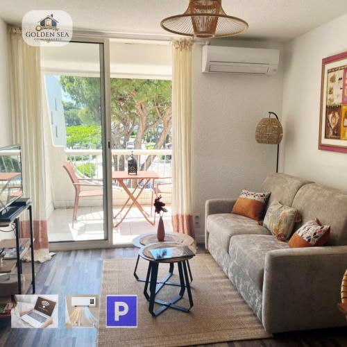 Studio chic près du golf, clim, wifi, parking