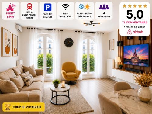 Disneyland Paris - 5 Min - AC - Free Parking - Direct Paris - WiFi