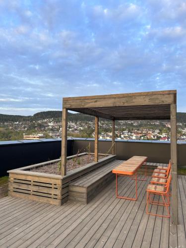 Bright, stylish apartment with a sunny balcony close to nature in Sogn