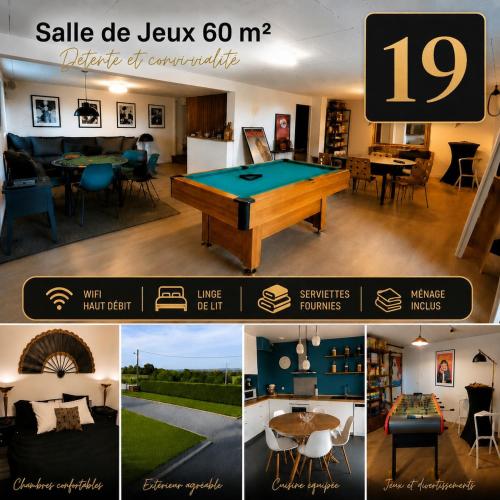 Le 19 - Salle de jeux 60 M2 - 8 personnes - 3 chambres
