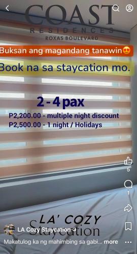 Smdc Coast Residences- LA Cozy Staycation - Tap to explore photos