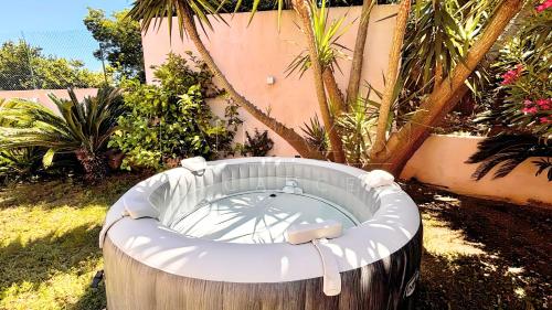 Vrt, Villa Mitoyenne authentique avec Jacuzzi et Jardin - PALMAZUR VACANCES in Mandelieu-la-Napoule Center