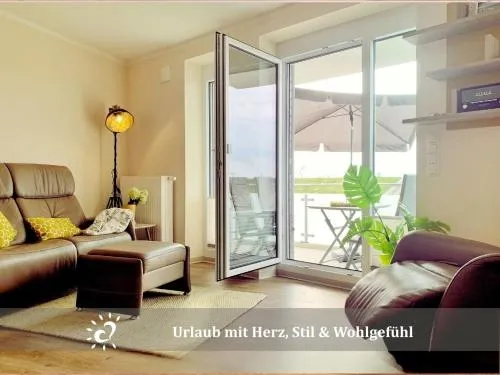 Ferienwohnung Deichkind de BAAB Nordseeluft vom Balkon aus schnuppern in Dorum Neufeld, Deutschland