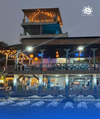 Exterior view, Hotel Playa Paraiso in Monterrico
